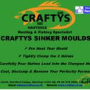 BOMB LARGE (Reef / Snapper) Combo Sinker Lead Mould - Makes 1 Each of 6, 8, 10 & 12oz Sinkers