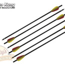 20" Crossbow Bolts – Aluminum Shaft, Steel Point, Packet of 6 Bolts By Man Kung of Taiwan