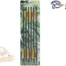 20" Crossbow Bolts – Aluminum Shaft, Steel Point, Packet of 6 Bolts By Man Kung of Taiwan