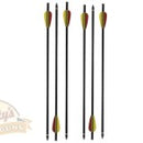 20" Crossbow Bolts – Aluminum Shaft, Steel Point, Packet of 6 Bolts By Man Kung of Taiwan