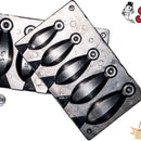 SNAPPER 4, 6, 8, 10 & 12 oz  (Reef / Bomb) Sinker Lead Mould - Makes 5 Sinkers