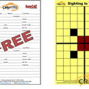 Sighting in TARGET (Pkt/5) + FREE Shooters Log - Yellow A4 Paper