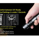 Klarus XT11UV, Rechargeable - 900 Lumen Torch  + 300 mW UV Light!