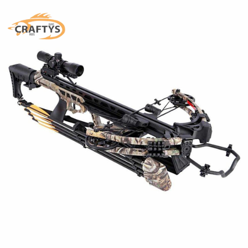 200lb, 405fps Compound Kraken Crossbow With 4×32 Duplex Reticle From Man Kung