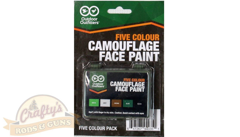 Camo Face Paint 4 Colour Case With Mirror