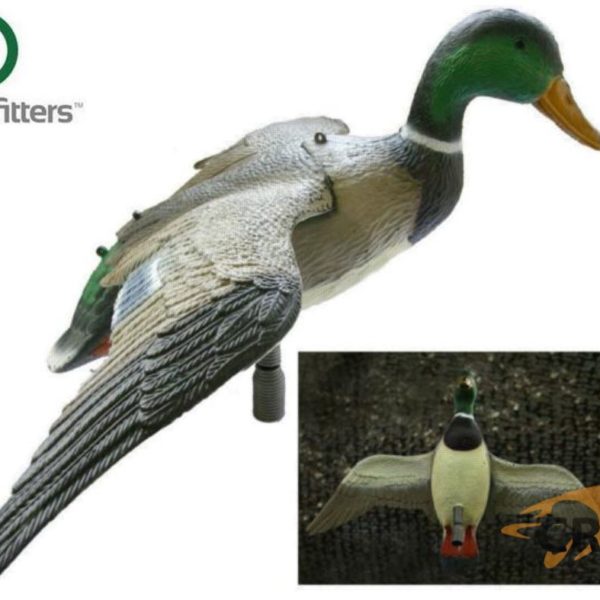 25" Flying Mallard Drake With Spring & Pole By Outdoor Outfitters
