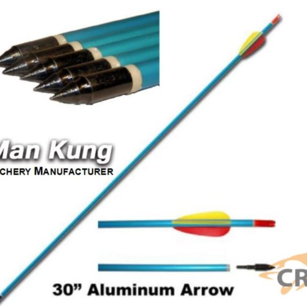 30" Aluminium Arrows Packet of 3 By Man Kung Archery of Taiwan