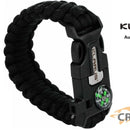5 in 1 KLARUS Survival Paracord Bracelet, Flint Fire Starter, Whistle, Compass, Gear Tool Wrist Band