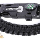 5 in 1 KLARUS Survival Paracord Bracelet, Flint Fire Starter, Whistle, Compass, Gear Tool Wrist Band