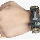 5 in 1 KLARUS Survival Paracord Bracelet, Flint Fire Starter, Whistle, Compass, Gear Tool Wrist Band