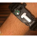 5 in 1 KLARUS Survival Paracord Bracelet, Flint Fire Starter, Whistle, Compass, Gear Tool Wrist Band