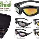 Polarised Anti-Dust Shooting, Motorcycle, Sporting 4 Interchangeable Lens Sunglasses Kit