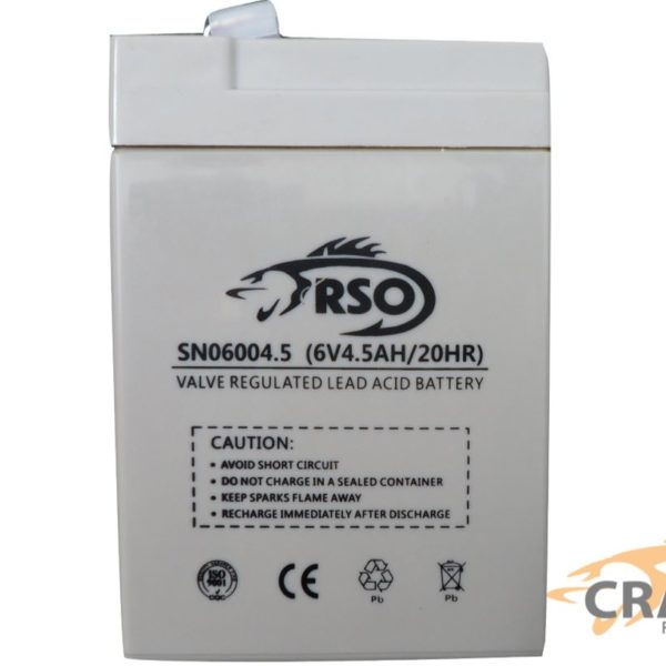 6 Volt 4.5 Amp Hour VRSLA Battery (6v 4.5AH / 20HR) – Ideal Duck Decoy