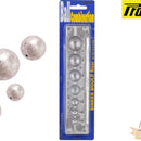 BALL LARGE Combo Sinker Lead Mould – Makes 1 of Each ¼, ½, 1, 2, 3, 4, and 6 oz