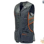 Beretta Sporting Vest Black and Orange - Sizes Small to 3XL