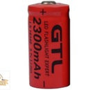 GTL CR123A, CR123A, LS 16340 Compatible Rechargeable 2300 mAh Li-Ion Battery