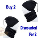 Black Thermal Fleece Neketai  / Scruff Tube Scarf - Neck Gaiter