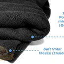 Black Thermal Fleece Neketai  / Scruff Tube Scarf - Neck Gaiter
