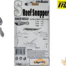 REEF SMALL (Bomb / Snapper) Combo Sinker Lead Mould - 2 x 1,  2 x 2, and 1 x 3 oz Sinkers