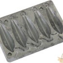 SNAPPER 4oz  (Reef / Bomb) Sinker Lead Mould - Makes 5 x 4 Ounce Sinkers