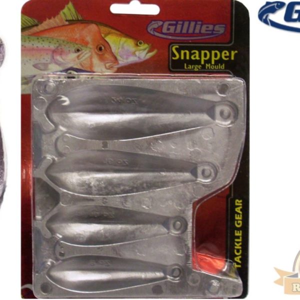 SNAPPER 8, 10, 16 & 24 oz  (Reef / Bomb) Sinker Lead Mould - Makes 4 Sinkers