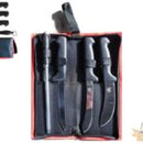 Buffalo River 5 Piece Hunters Knife Set - Includes Steel and Cordura Zippered Case