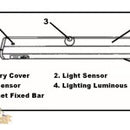 Magnetic Motion Sensor Time Out LED GUN SAFE Light Bar - Battery Operated