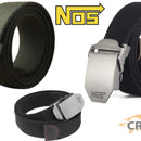 NOS Tactical Military Style Canvas Webbing Belt - 140cm x 3.8cm - BLACK or GREEN Unisex