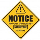 Moultrie Security Sign 'NOTICE, PROPERTY MONITORED BY CAMERAS' Pkt/3